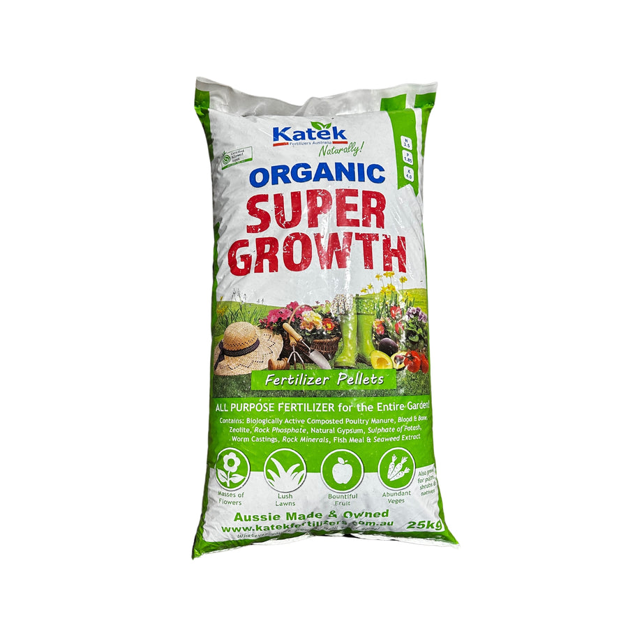 SUPER GROWTH ORGANIC FERTILISER 25KG (H11)