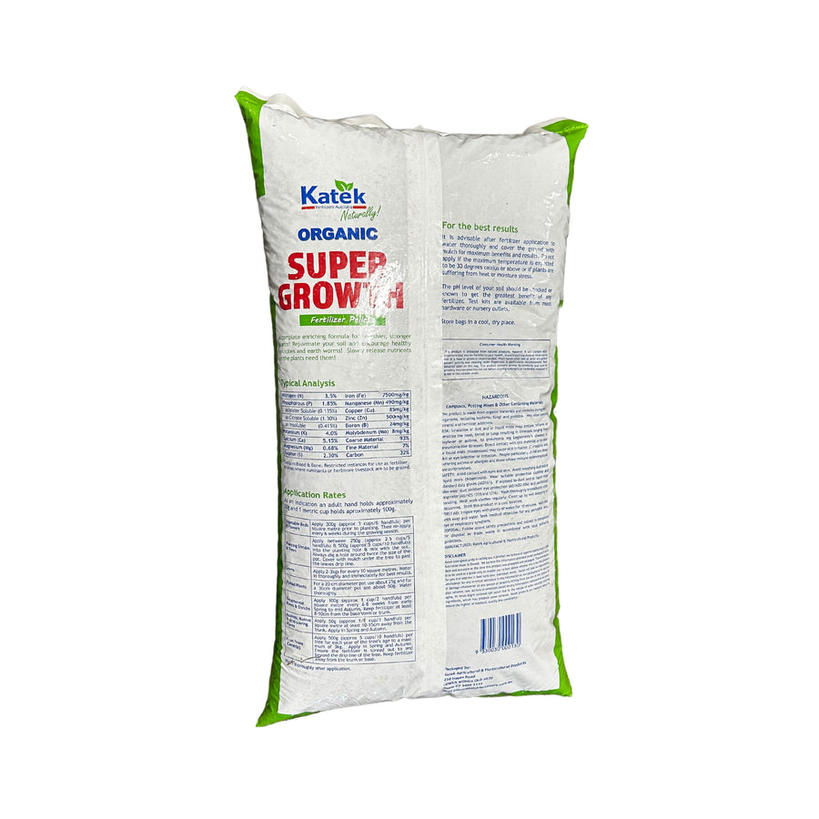 SUPER GROWTH ORGANIC FERTILISER 25KG (H11)