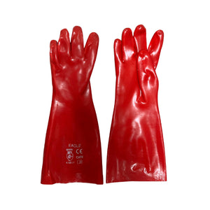 GLOVES PVC DIP LONG RED GPVC45