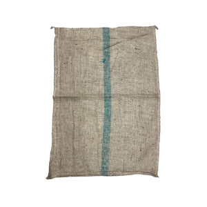 DOG BED BAG LARGE HESSIAN (GREEN STRIPE) 70CM WIDE