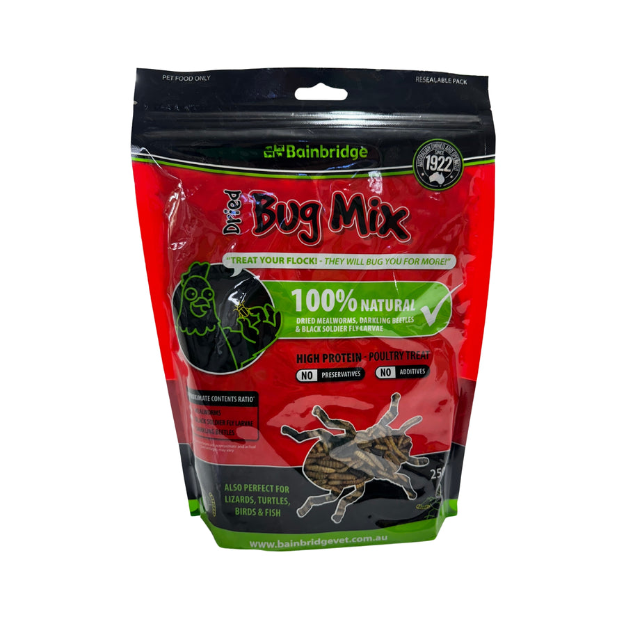 MEALWORM & BUG DRIED MIX 250GM (A8455)