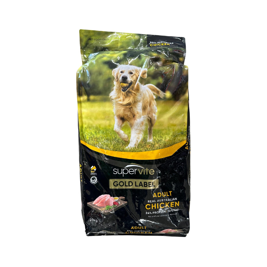 DOG FOOD SUPERVITE GOLD LABEL ADULT CHICKEN 20KG