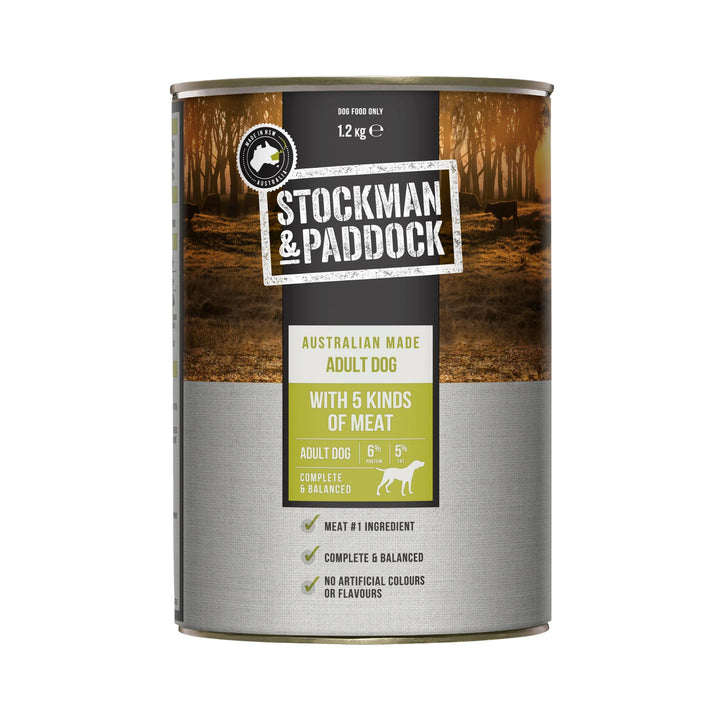 DOG FOOD STOCKMAN PADDOCK 6 X 1.2 KG CANS