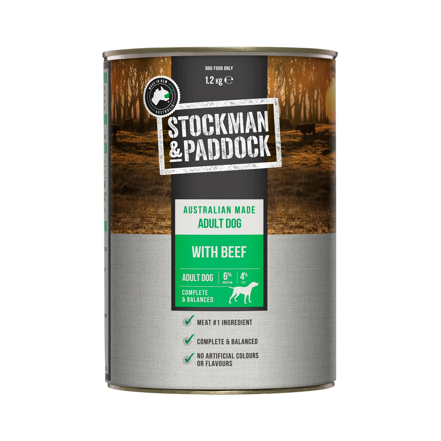 DOG FOOD STOCKMAN PADDOCK 6 X 1.2 KG CANS