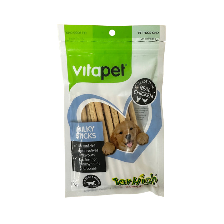 DOG TREAT VP JERHIGH MILKY STICKS 100G