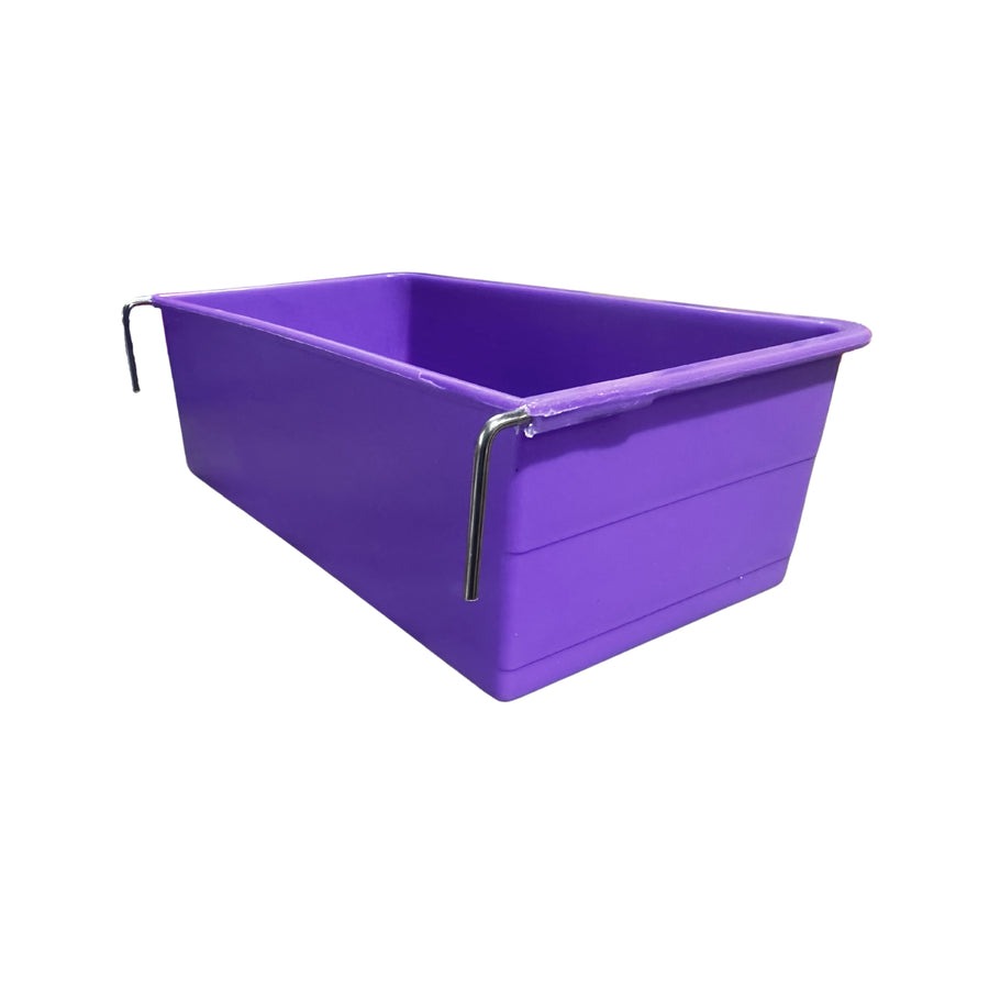 FEEDER RECTANGLE COOP CUPS 23CM PURPLE