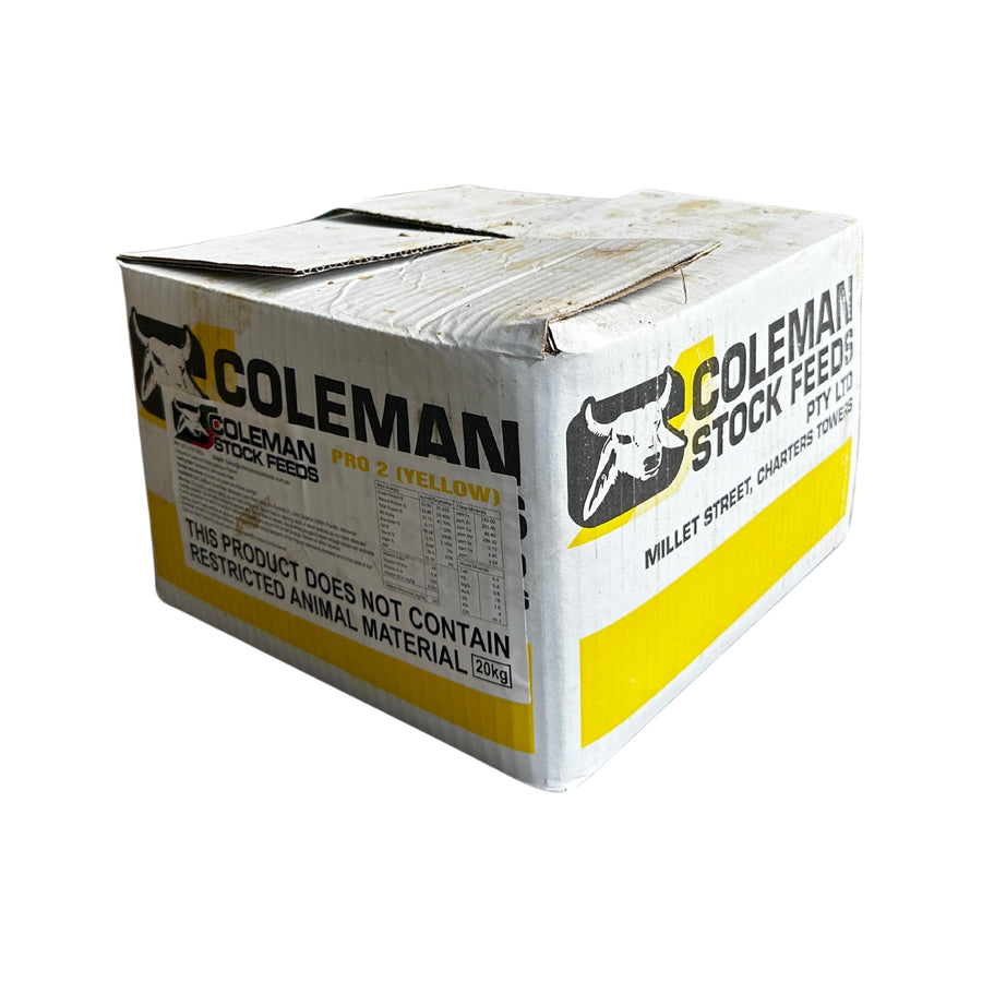 BLOCK COLEMAN PRO 2 (YELLOW) 8% UREA 20KG CATTLE AND SHEEP