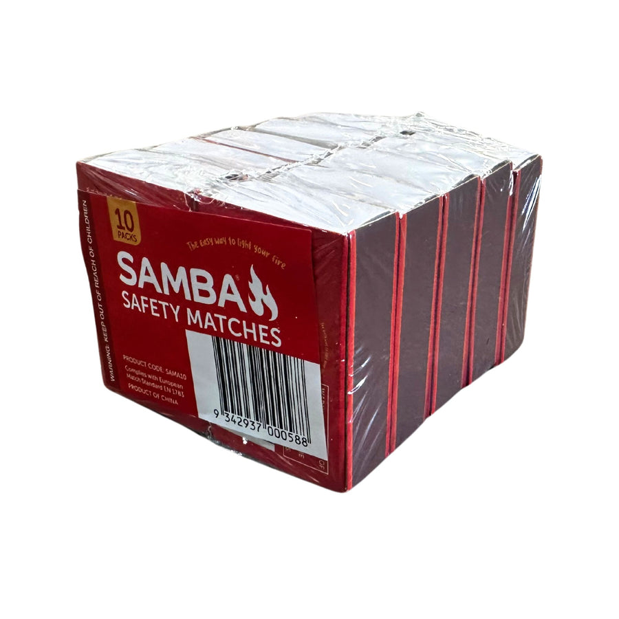 MATCHES SAFETY LONG FIRE IGNITION SAMBA 10 PACK