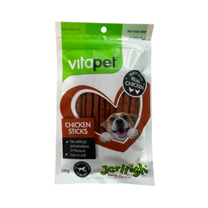 DOG TREAT VP JERHIGH CHICKEN STICK 100G