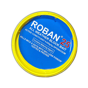 ROBAN BLUE 25 LOW TOX RODENTICIDE BLOCKS 180G