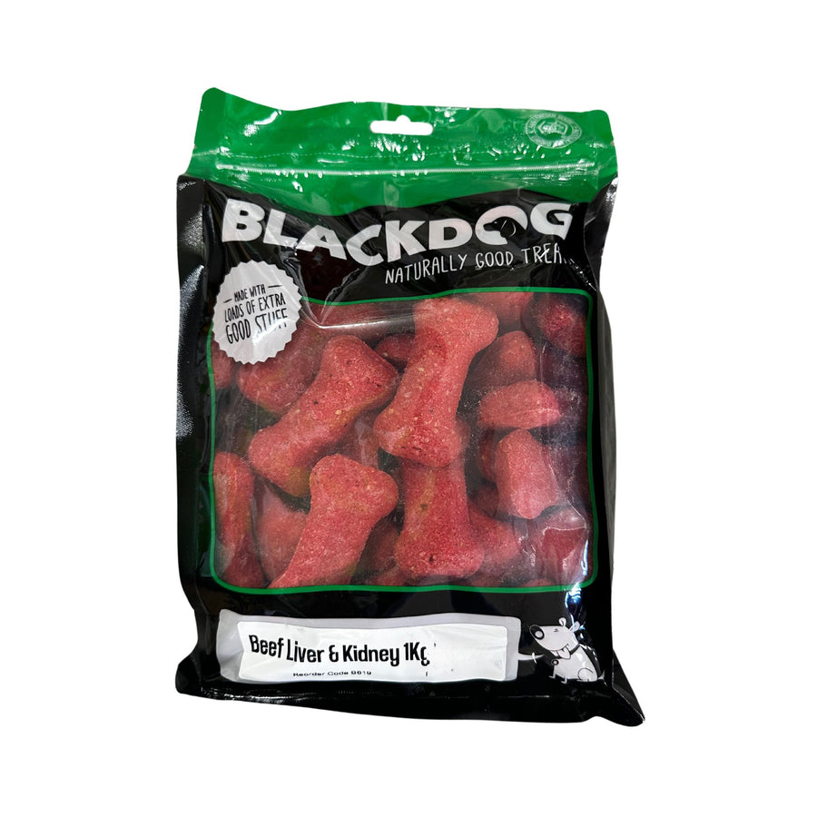 BLACKDOG PREMIUM BISCUITS 1KG - BEEF LIVER & KIDNEY