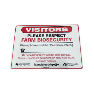SIGN BIOSECURITY WARNING SIGN POLY EACH