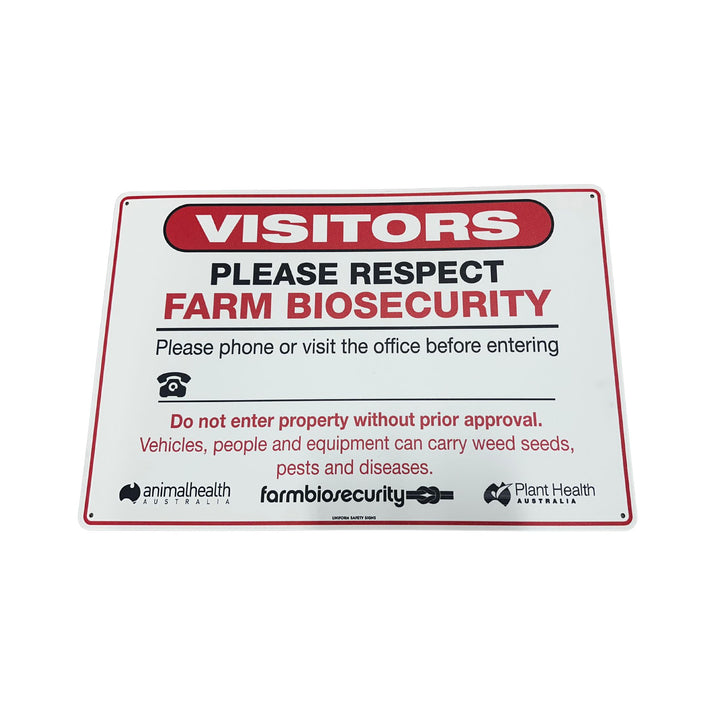 SIGN BIOSECURITY WARNING SIGN POLY EACH