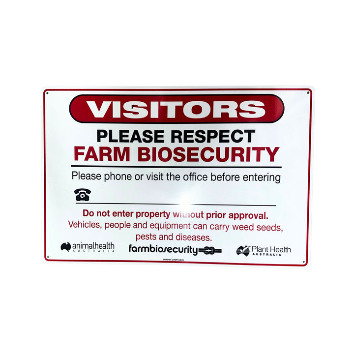 SIGN BIOSECURITY WARNING SIGN METAL EACH