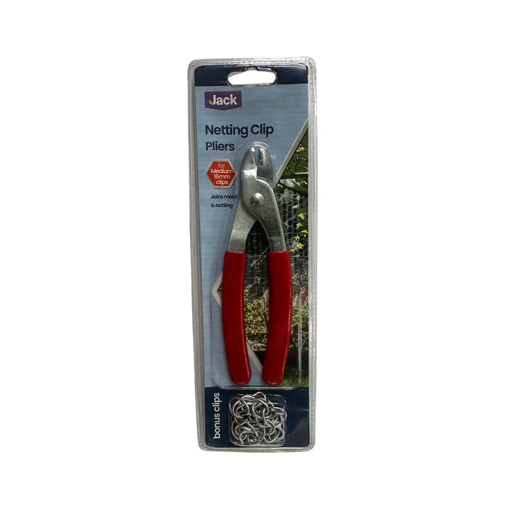 NETTING CLIPS PLIERS RED 16MM HANDLE