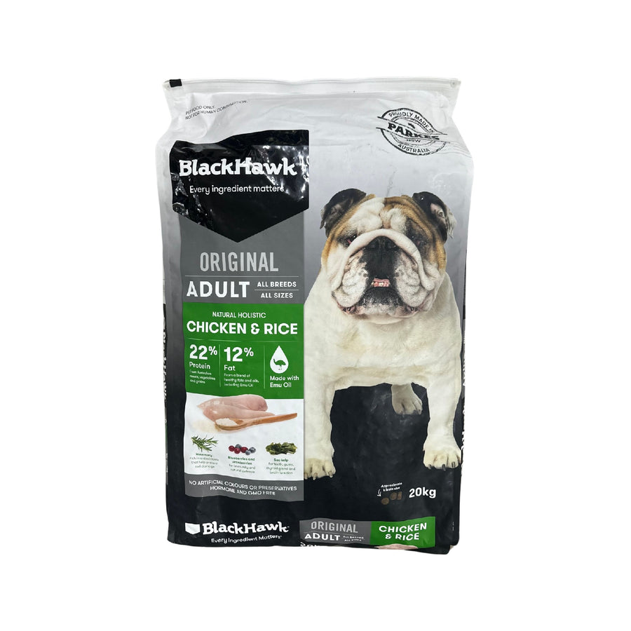 DOG FOOD BLACKHAWK CHICKEN & RICE 20KG