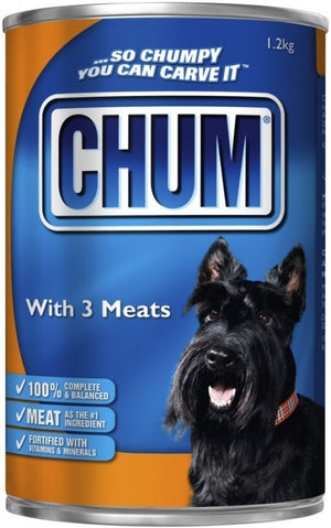 DOG FOOD CHUM CAN 1.2KG ASSORTED