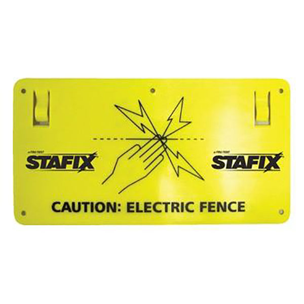 WARNING SIGN ELECTRIC FENCE TRUTEST STAFIX